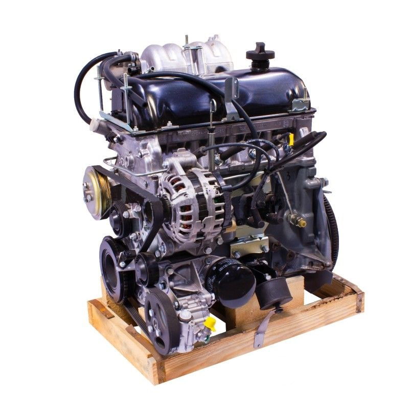 Двигатель в сборе 21214 с ГУР (инжект) (без генератора) Eвро-4 (под клиновой ремень.)