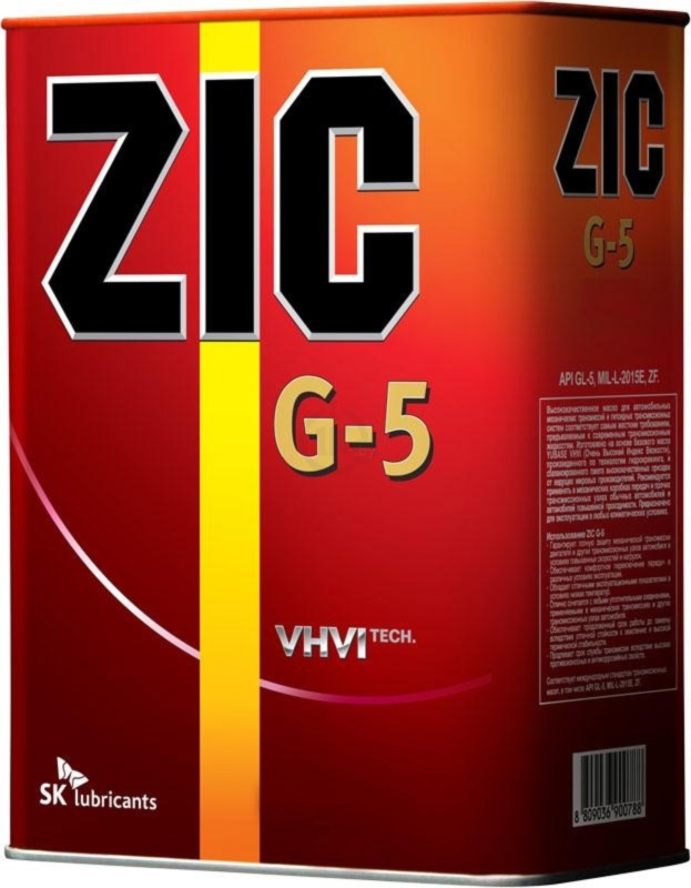 -ZIC GEAR -5 85W140 4Lx4 (трансмиссионное масло)