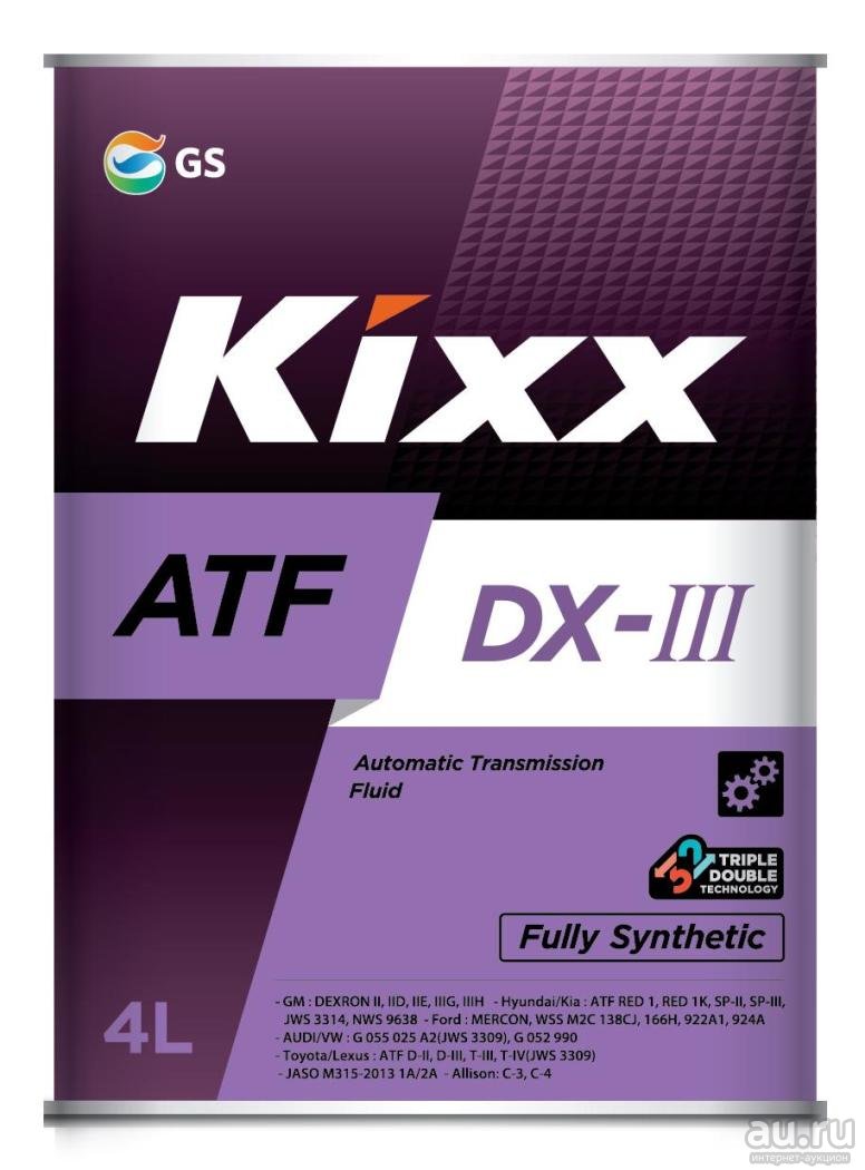 -Трансмиссионная жидкость Kixx ATF DX-III 4L